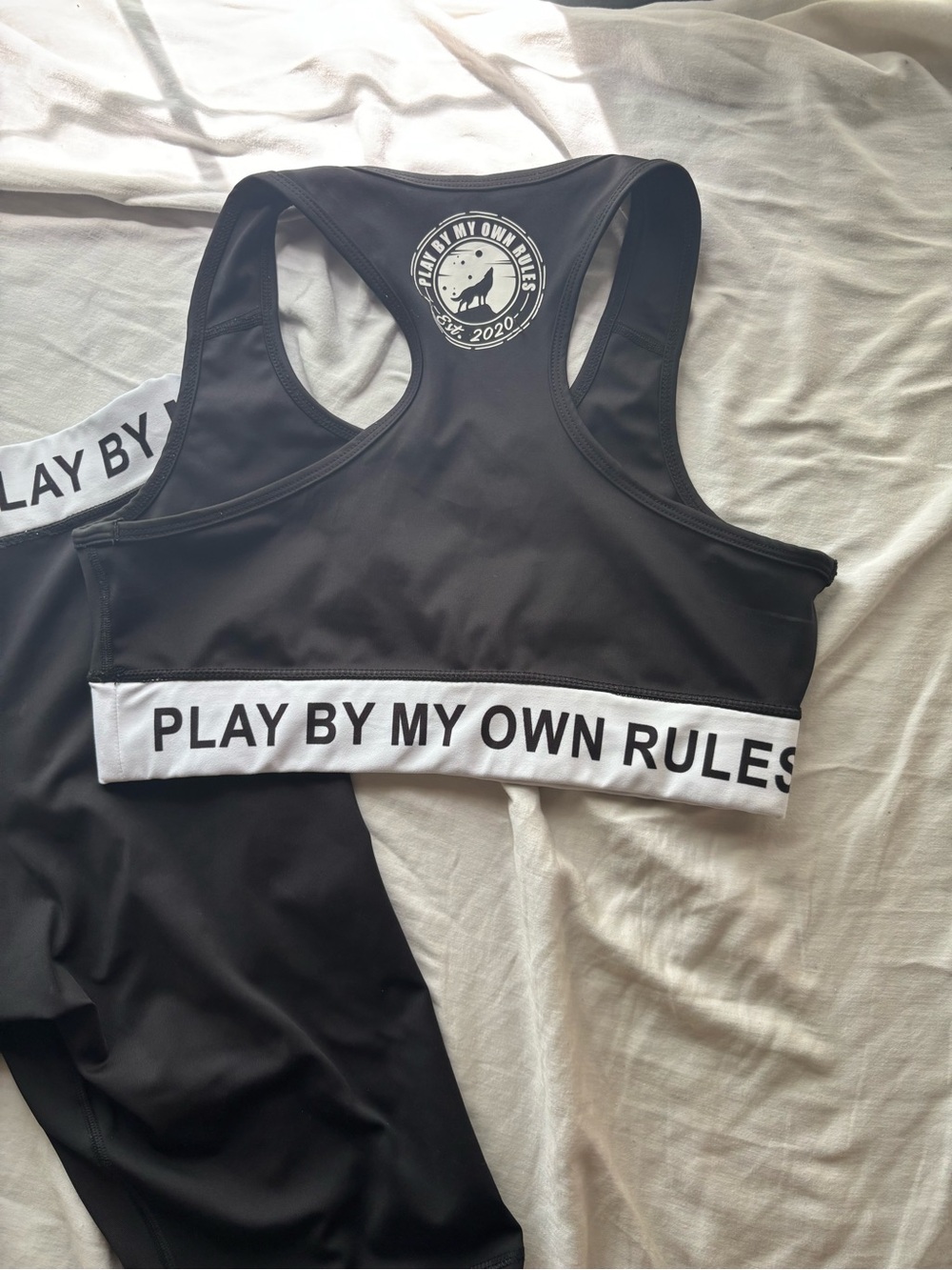 Play By My Own Rules Black Sports Bra & Biker Shorts Set - Picture 6 of 6
